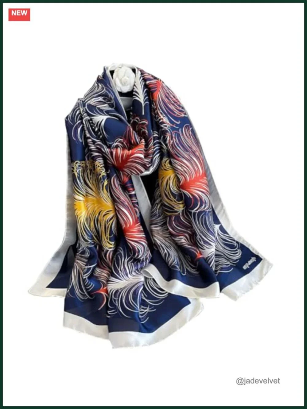 Silk Feel Scarf Long Shawl Wrap for Women Satin Large Beach Cover Up Travel